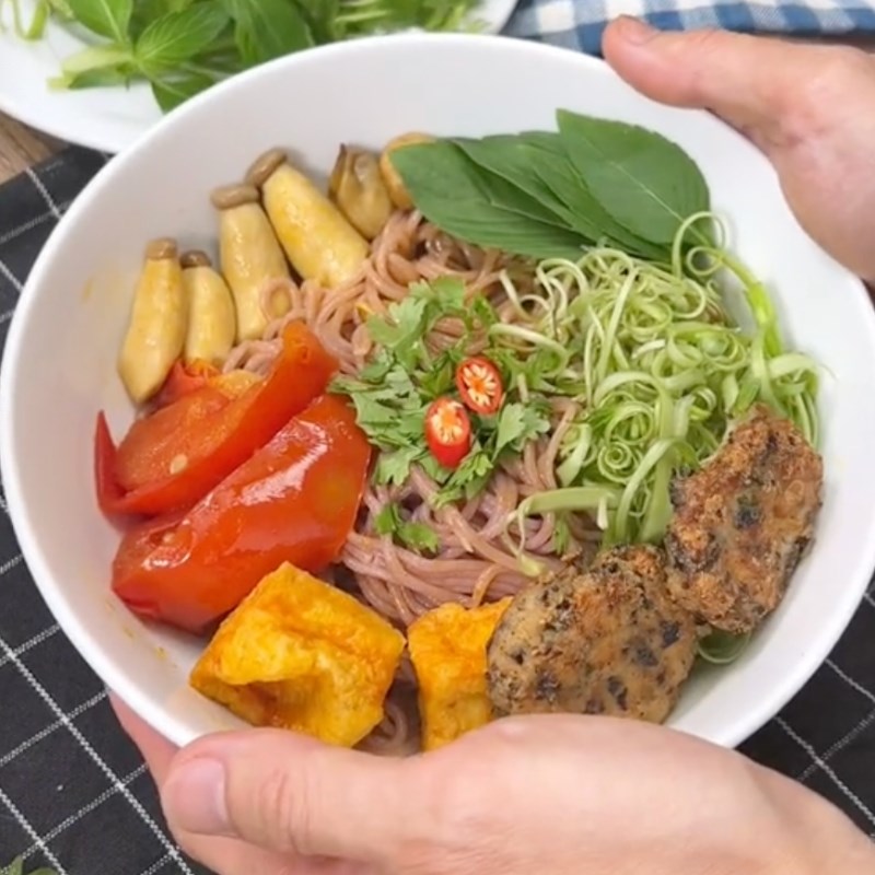 Bước 5 Thành phẩm Bún riêu chay (Công thức được chia sẻ bởi Tiktok Bếp chay XANH)