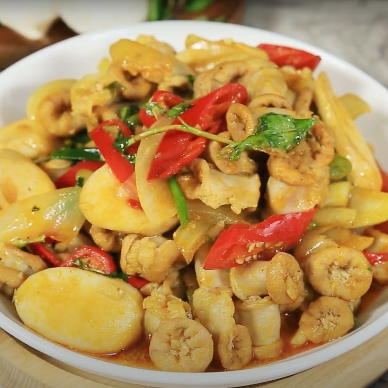 Bước 5 Thành phẩm Lòng heo xào nấm