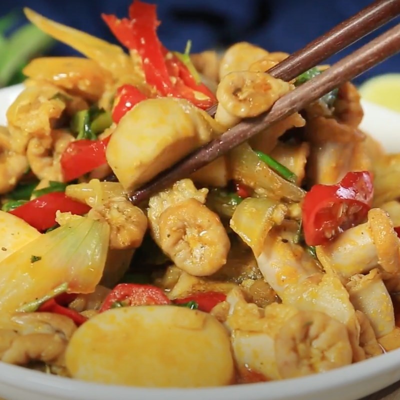 Bước 5 Thành phẩm Lòng heo xào nấm