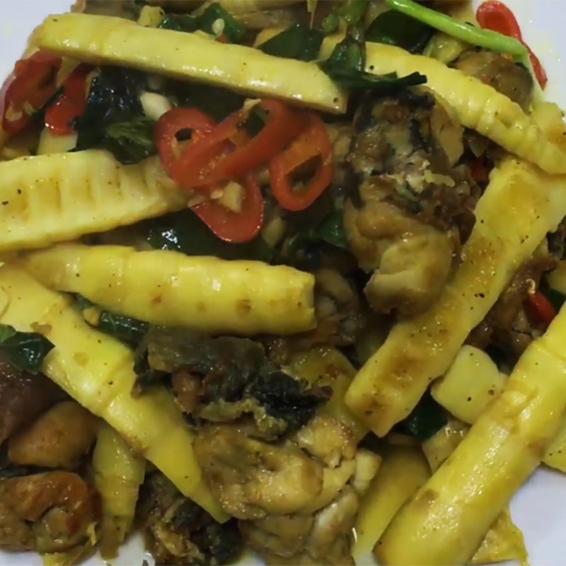 Bước 5 Thành phẩm Măng trúc xào ếch