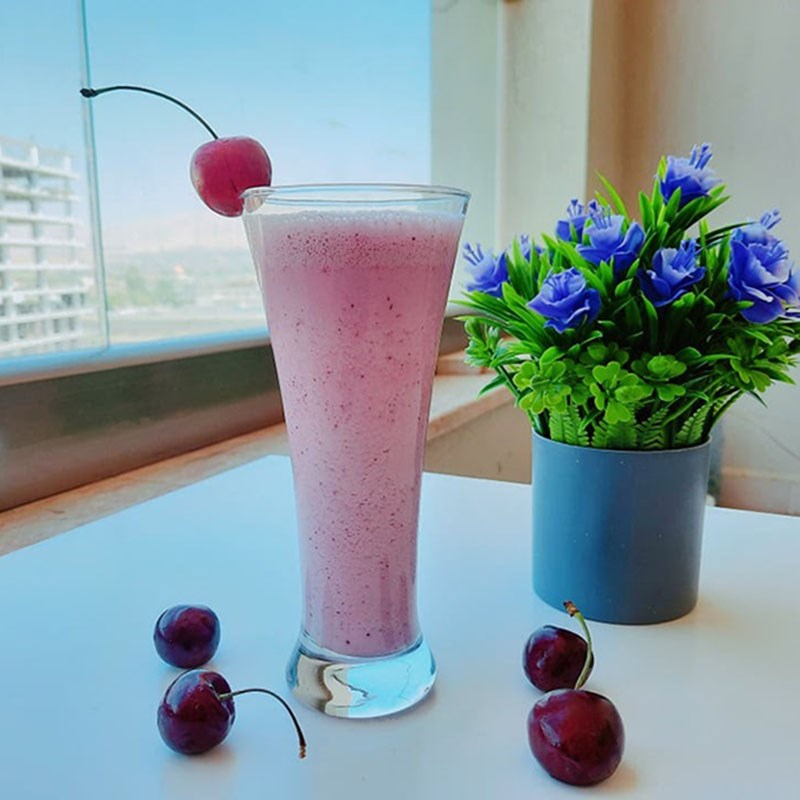 Bước 3 Thành phẩm Sinh tố cherry sữa chua