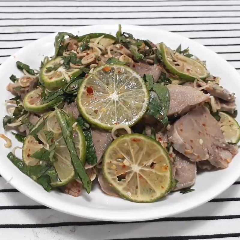 Bước 4 Thành phẩm Gỏi lưỡi heo chua cay