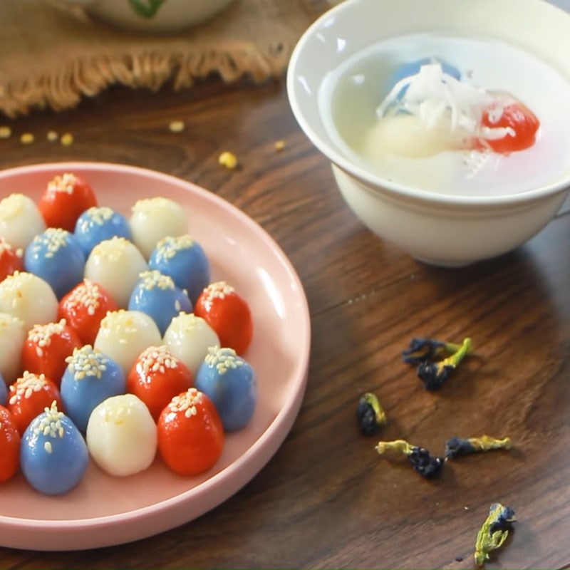 Bước 7 Thành phẩm Bánh trôi bánh chay màu sắc