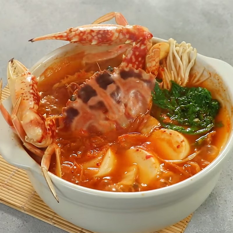 Bước 4 Thành phẩm Canh kim chi ghẹ