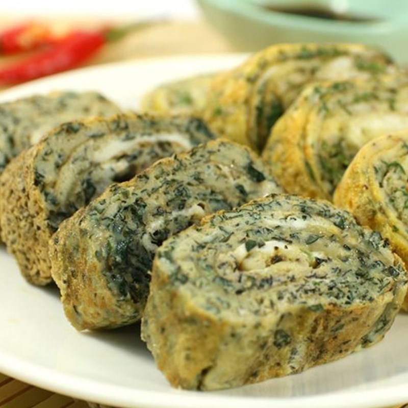 Bước 4 Thành phẩm Trứng chiên lá mơ