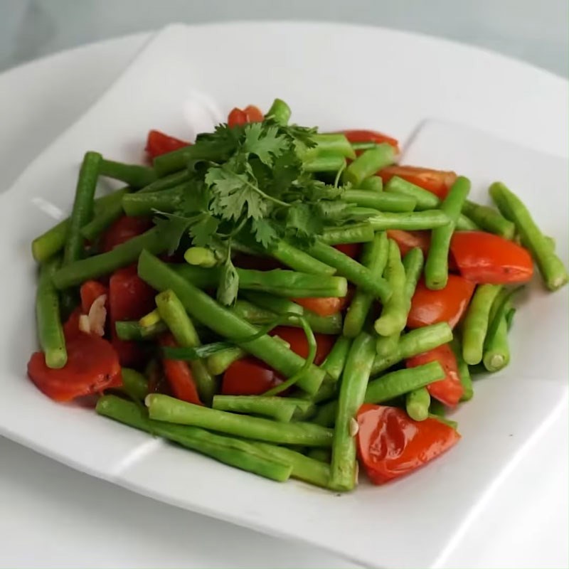 Bước 3 Thành phẩm Đậu đũa xào cà chua
