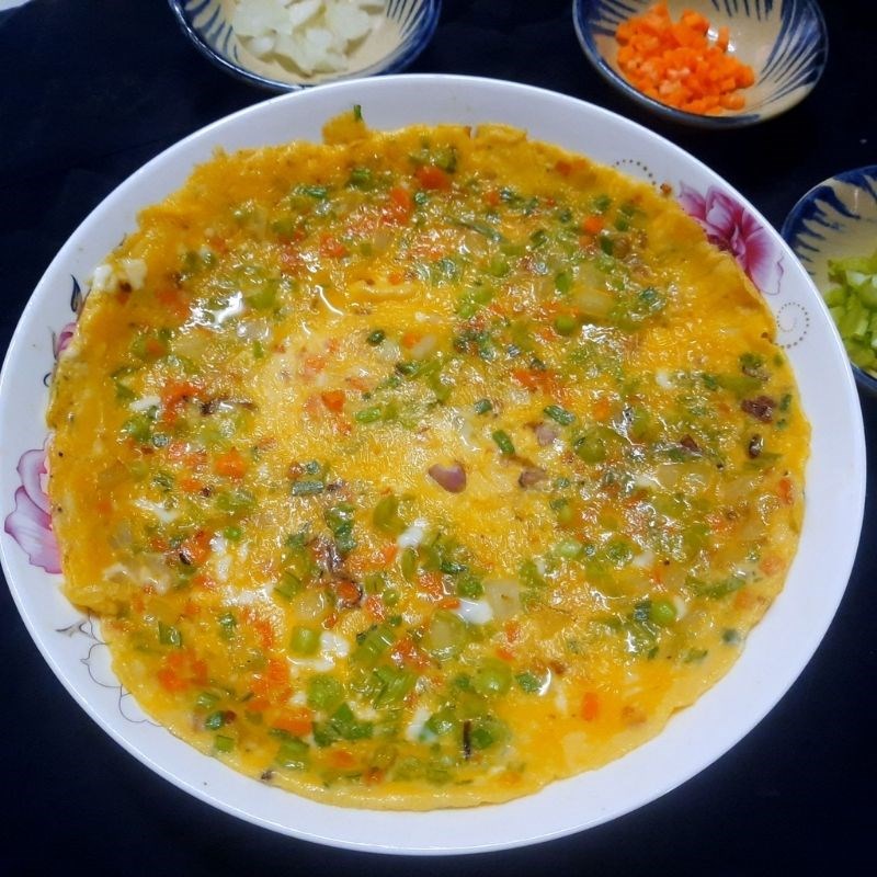 Bước 4 Thành phẩm Trứng chiên rau củ