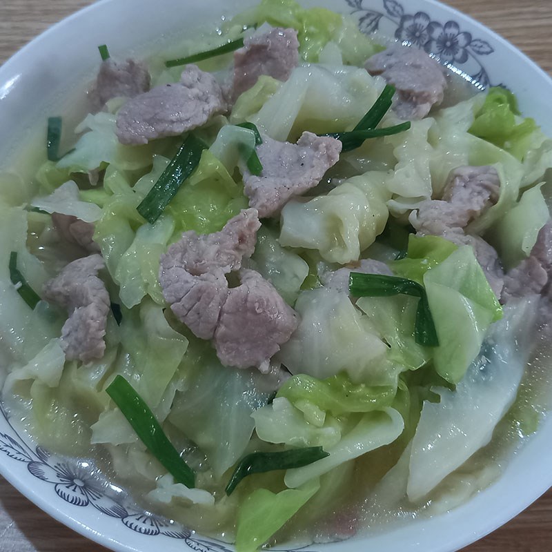Bước 4 Thành phẩm Bắp cải xào thịt heo