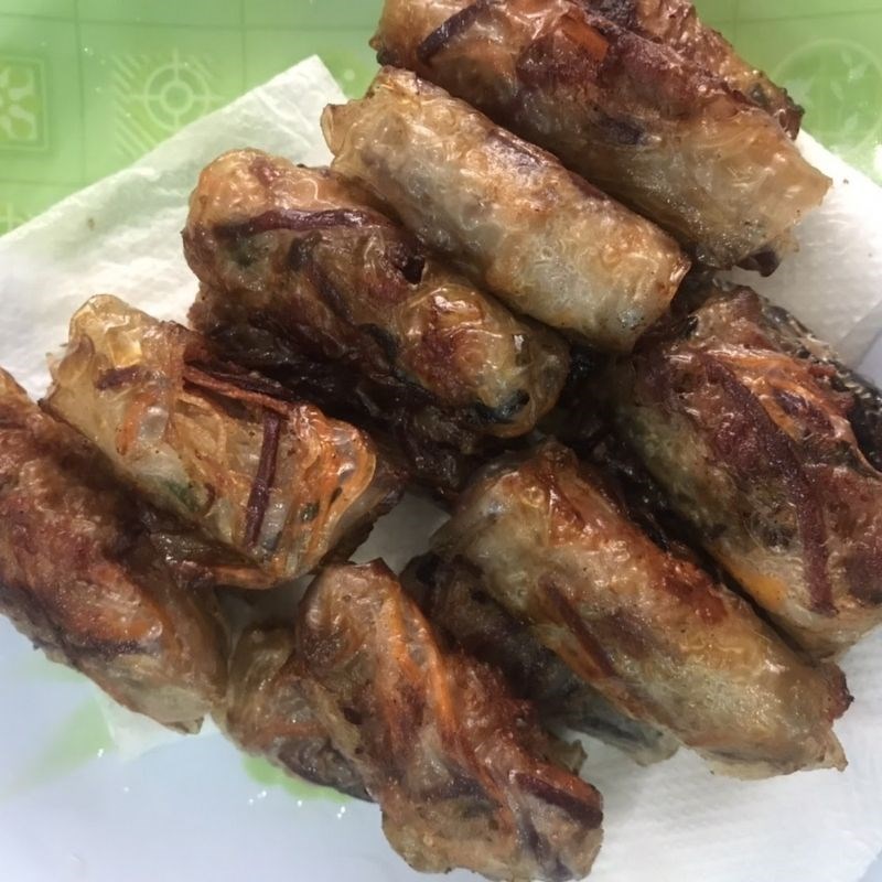 Bước 4 Thành phẩm Chả giò thịt heo khoai lang tím