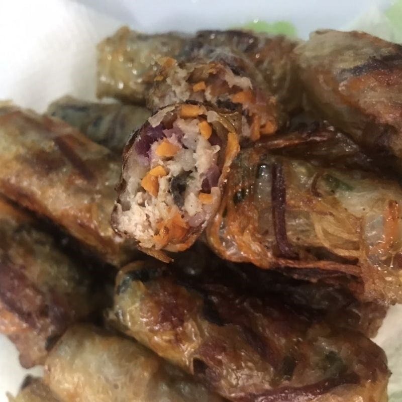 Bước 4 Thành phẩm Chả giò thịt heo khoai lang tím