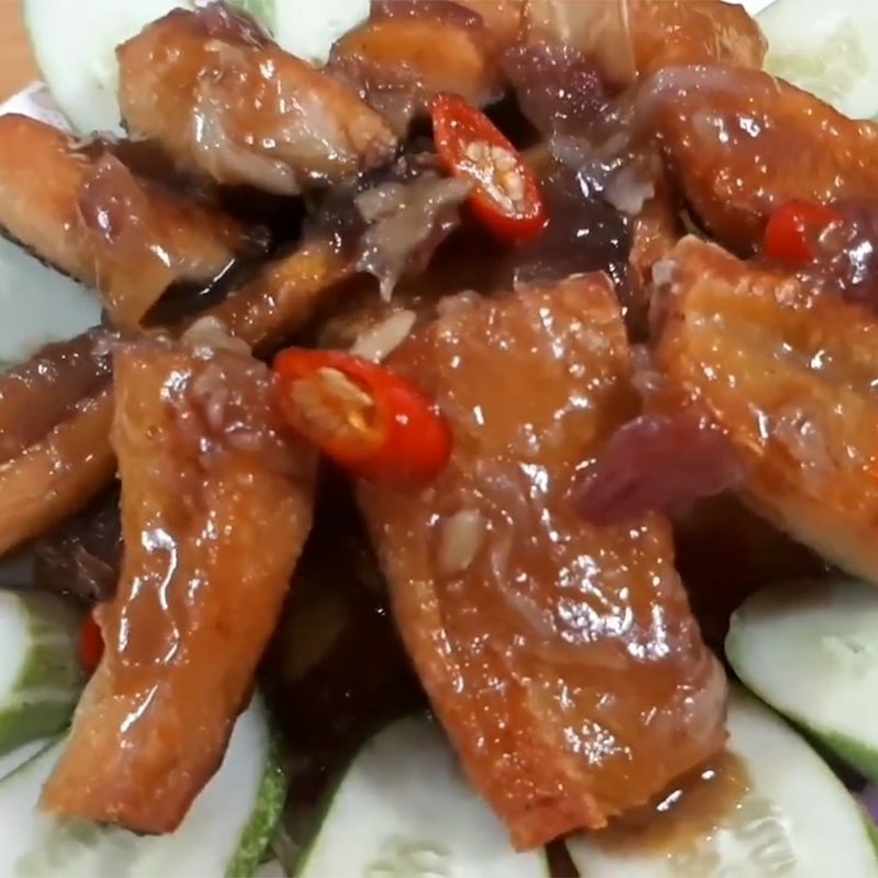 Bước 4 Thành phẩm Khô cá lóc sốt me