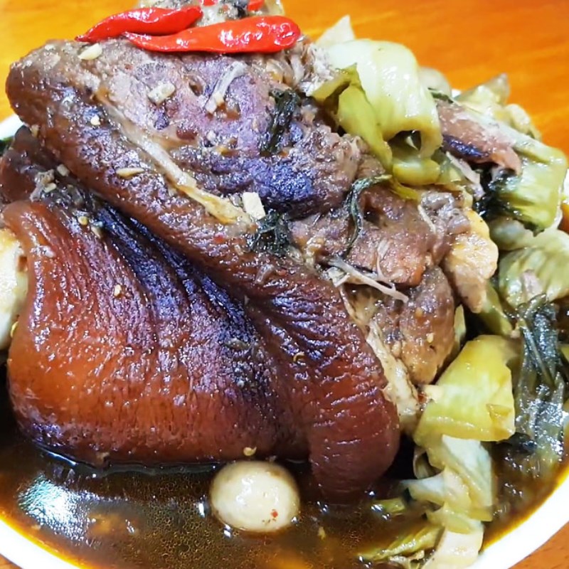 Bước 5 Thành phẩm Giò heo hầm dưa cải chua cà pháo