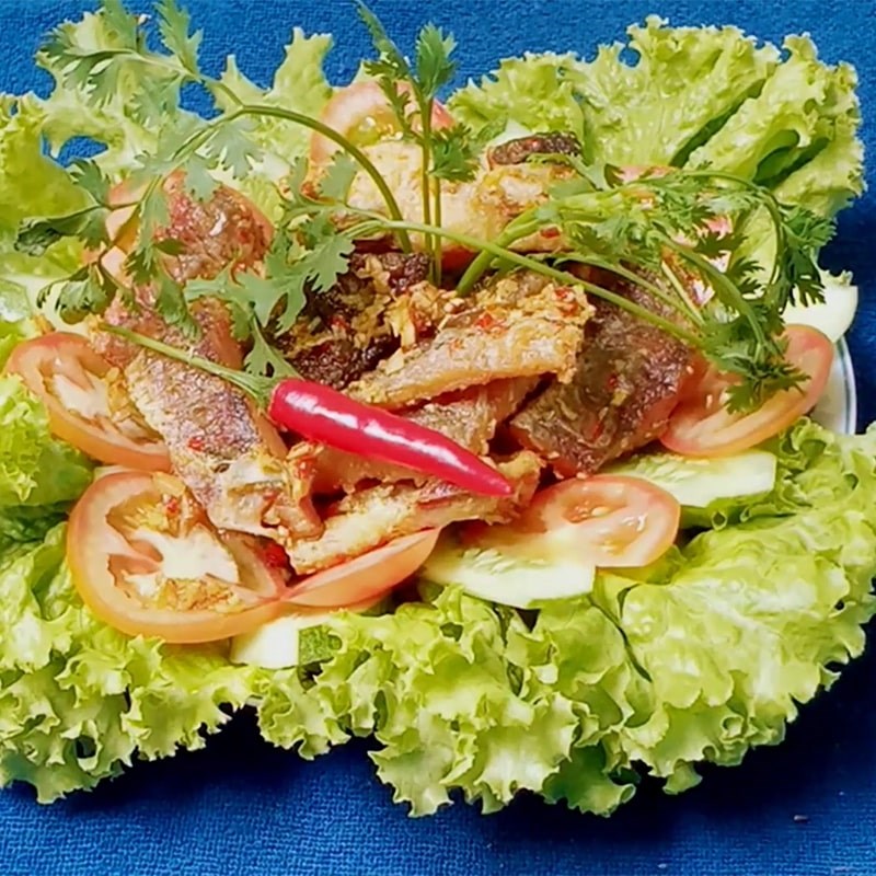 Bước 4 Thành phẩm Khô cá lóc sốt bơ tỏi