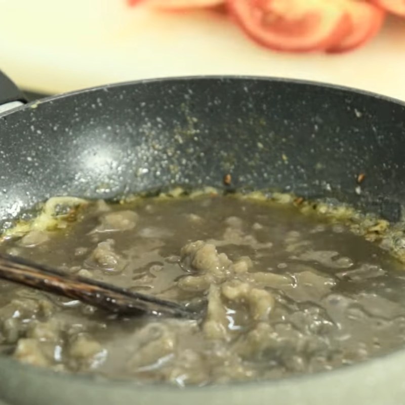 Bước 5 Làm thịt cua Canh cua tôm chua