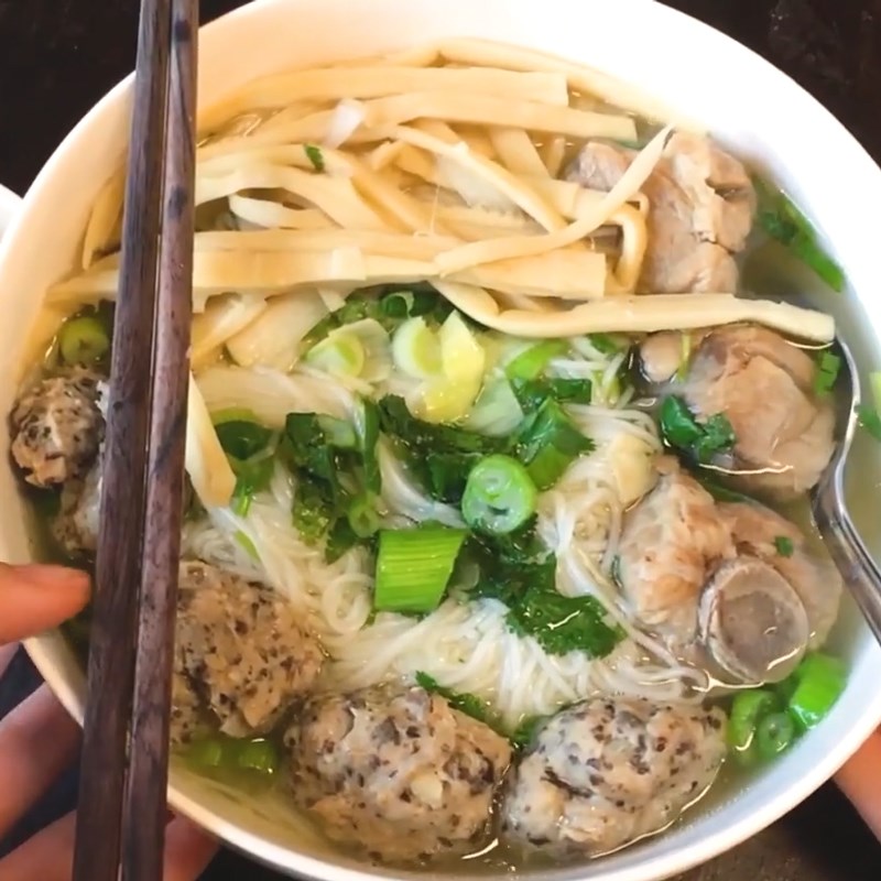 Bước 6 Thành phẩm Bún măng mọc