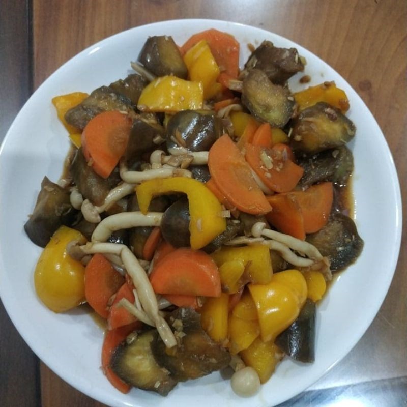 Bước 3 Thành phẩm Cà tím xào nấm