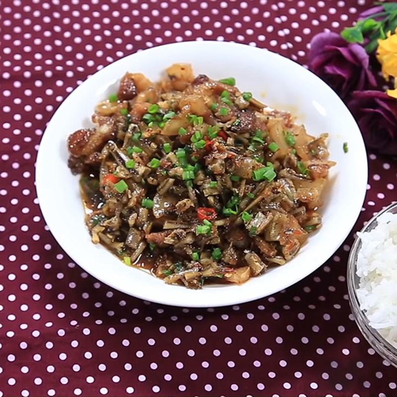 Bước 6 Thành phẩm Cá cơm khô rim thịt