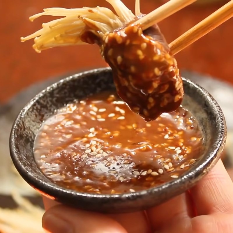 Bước 5 Thành phẩm Thịt bò cuộn nấm kim châm nướng