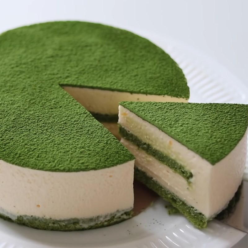 Bước 7 Thành phẩm Tiramisu trà xanh