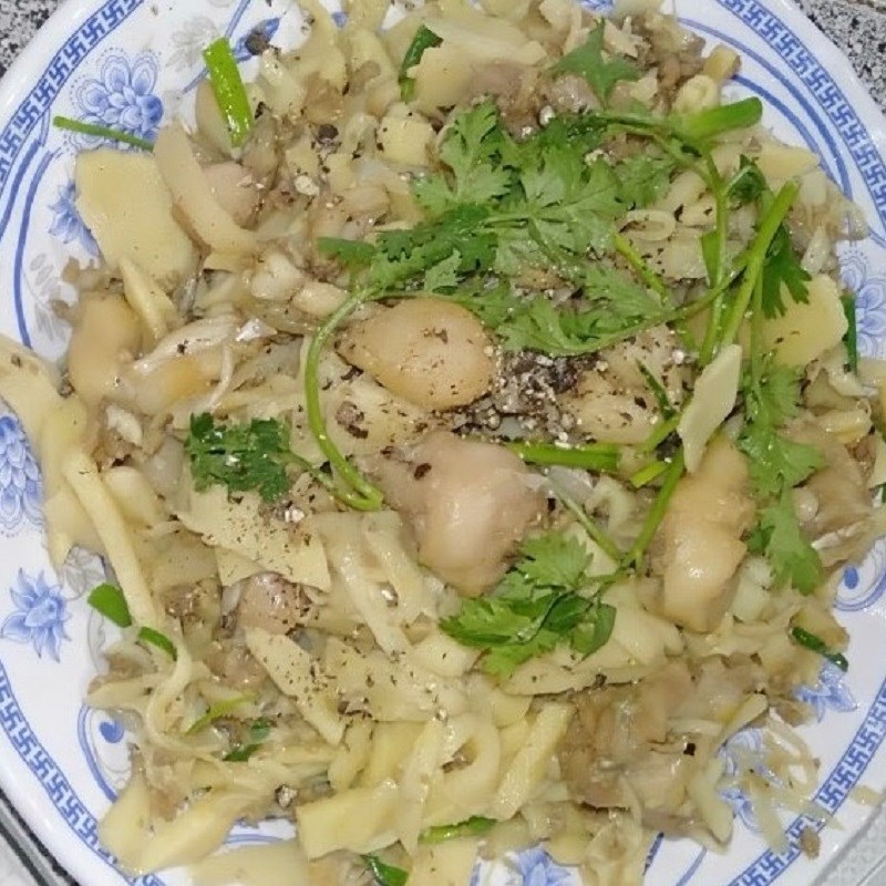 Bước 4 Thành phẩm Ếch xào măng