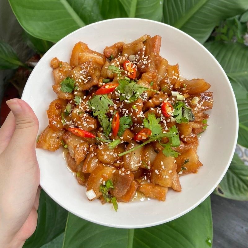Bước 5 Thành phẩm Thịt ba chỉ rim mặn ngọt