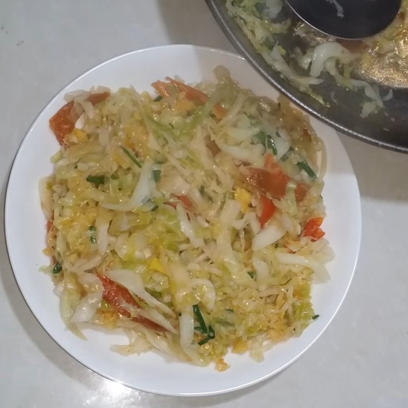 Bước 4 Thành phẩm Bắp cải xào chua ngọt