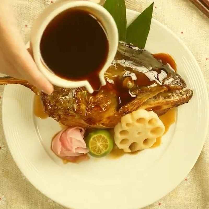 Bước 5 Thành phẩm Đầu cá hồi nướng sốt Teriyaki