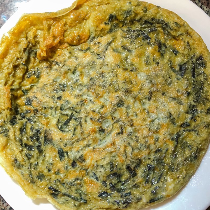 Bước 4 Thành phẩm Trứng chiên lá mơ