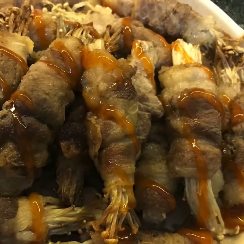 Bước 4 Thành phẩm Bò cuộn nấm kim châm bằng nồi chiên không dầu