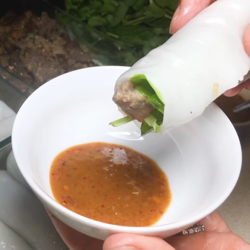 Bước 7 Thành phẩm Bánh ướt cuốn thịt nướng Hội An