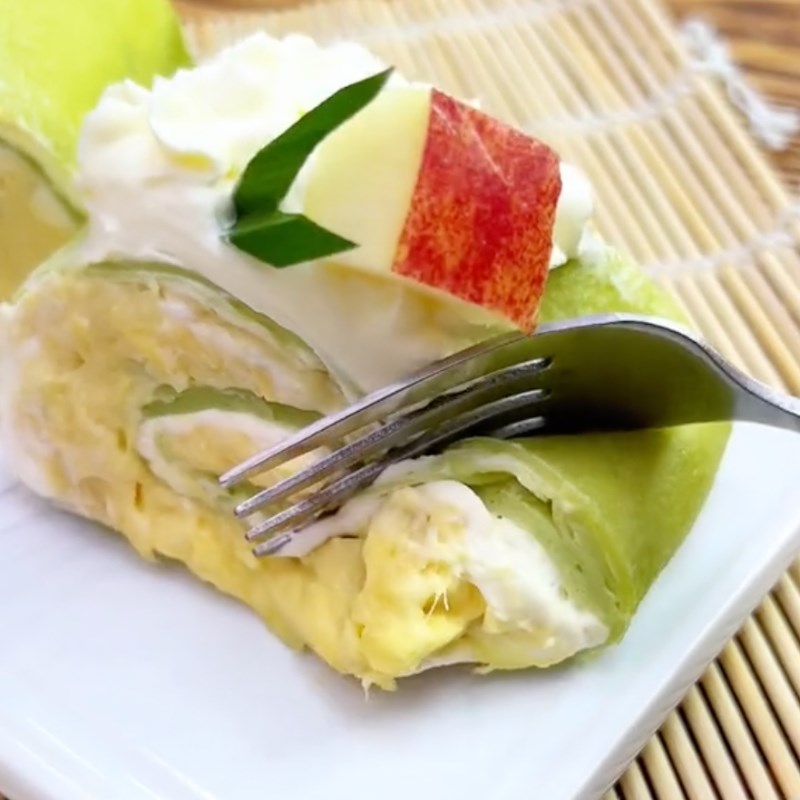 Bước 5 Thành phẩm Bánh crepe cuộn sầu riêng (Công thức từ kênh tiktok Cách Nấu Ngon cùng Cách Nấu Ngon)