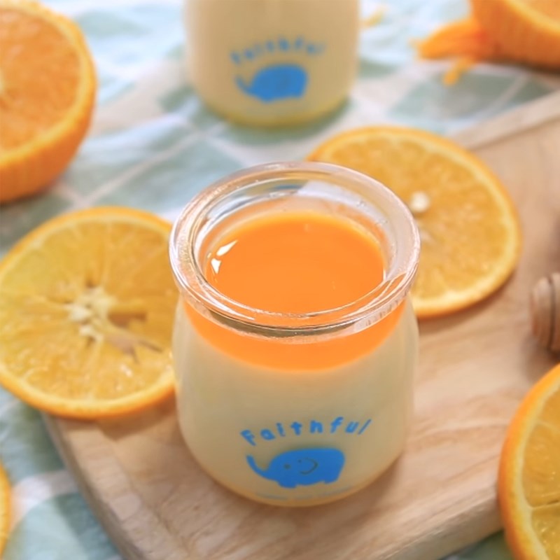 Bước 4 Thành phẩm Panna cotta siro cam