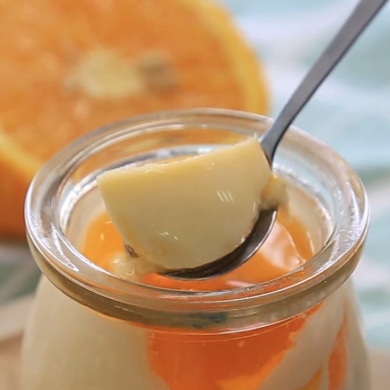 Bước 4 Thành phẩm Panna cotta siro cam