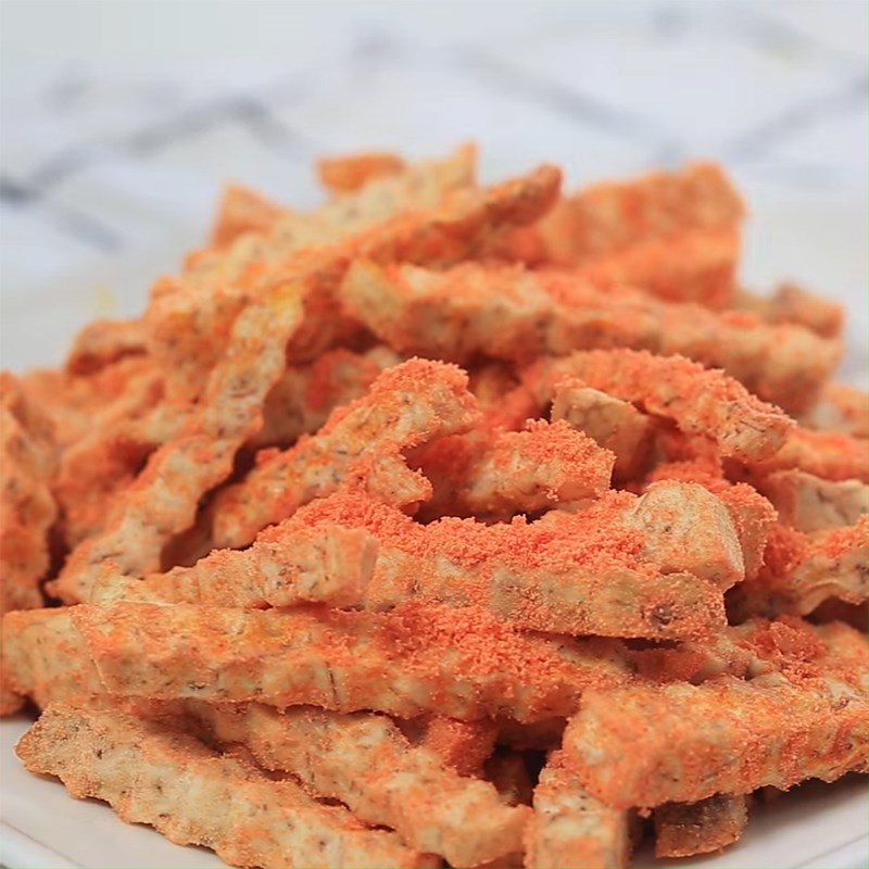 Bước 4 Thành phẩm Snack khoai môn lắc phô mai