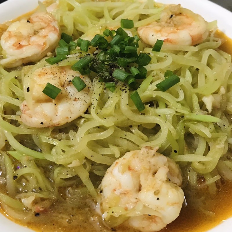 Bước 4 Thành phẩm Su su xào tôm