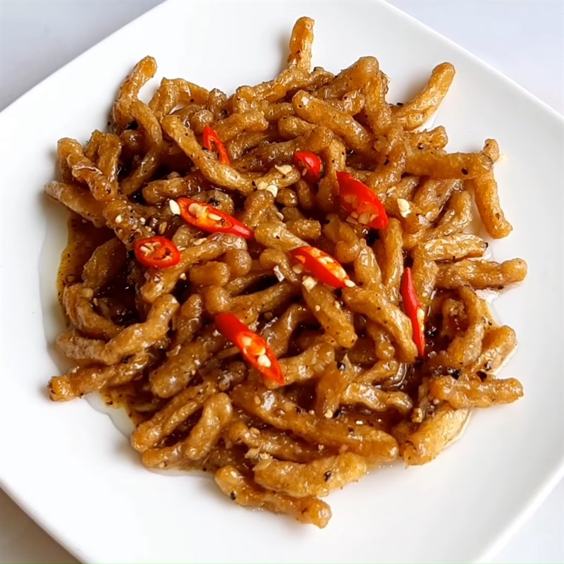 Bước 4 Thành phẩm Cá bống kho tiêu chay