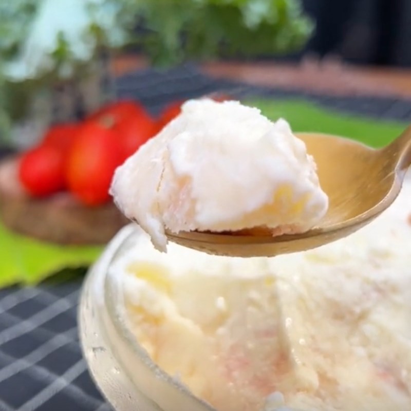 Bước 4 Thành phẩm Kem vải (Công thức được chia sẻ từ Tiktok Cách Nấu Ngon cùng Điện máy XANH)