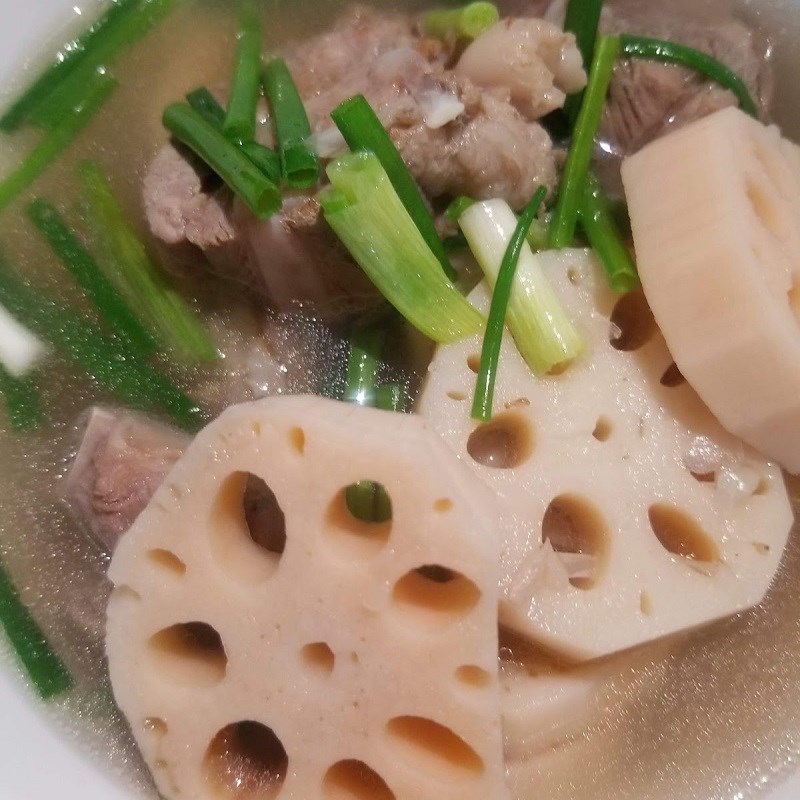 Bước 4 Thành phẩm Canh sườn củ sen