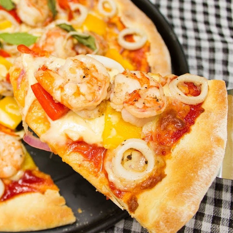 Bước 6 Thành phẩm Pizza hải sản phô mai