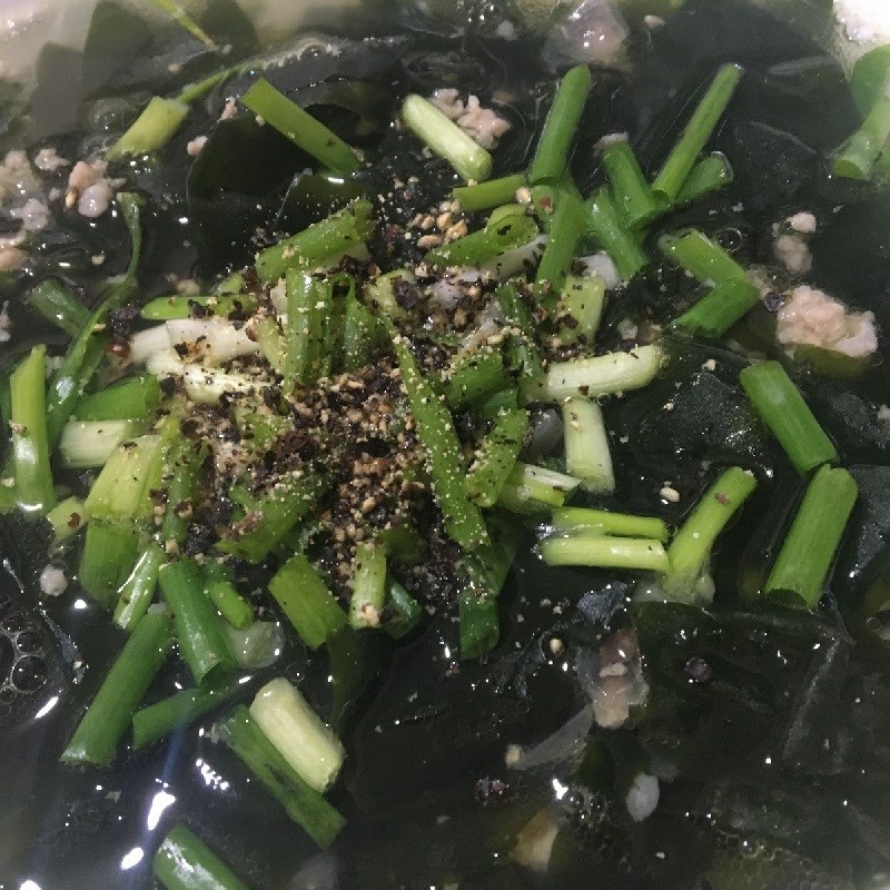 Bước 3 Thành phẩm Canh rong biển thịt heo băm