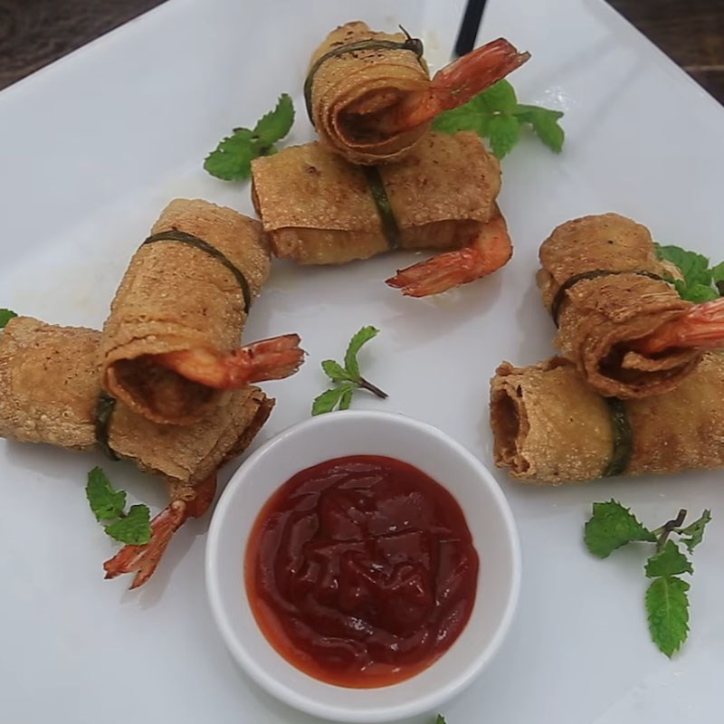 Bước 5 Thành phẩm Đậu hũ ky cuộn tôm thịt