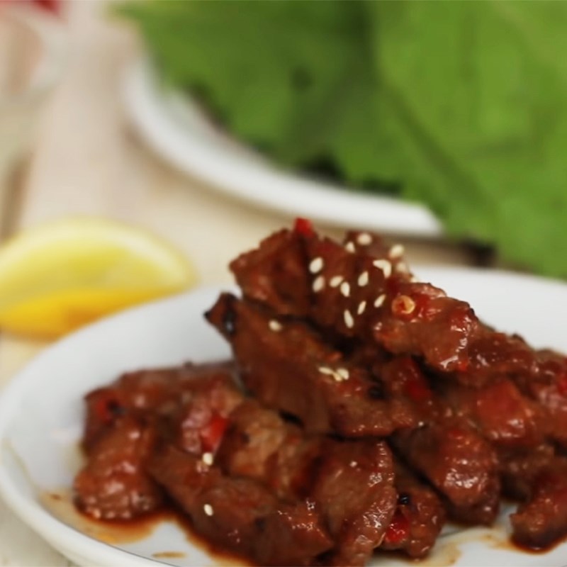 Bước 6 Thành phẩm Bò nướng cuốn cải xanh