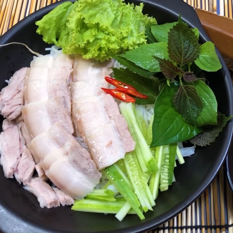 Bước 5 Thành phẩm Bún mắm nêm thịt luộc