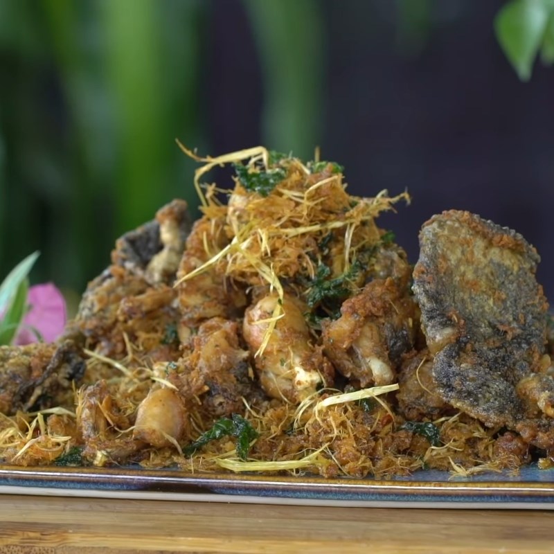Bước 6 Thành phẩm Ếch chiên lá lốt