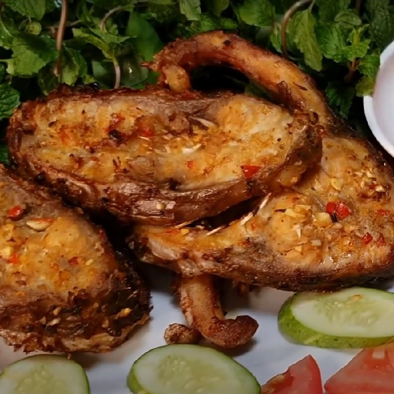 Bước 5 Thành phẩm Cá chép giòn nướng muối ớt