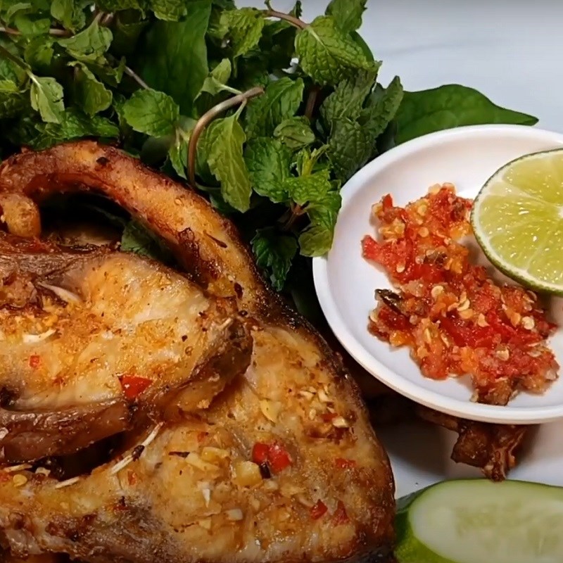 Bước 5 Thành phẩm Cá chép giòn nướng muối ớt