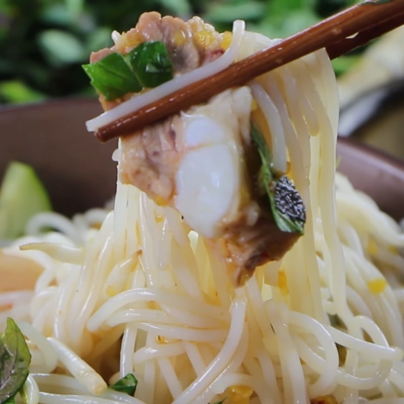 Bước 5 Thành phẩm Bún mắm nêm chả cá