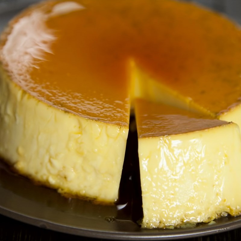 Bước 4 Thành phẩm Bánh flan sữa tươi và sữa đặc nướng