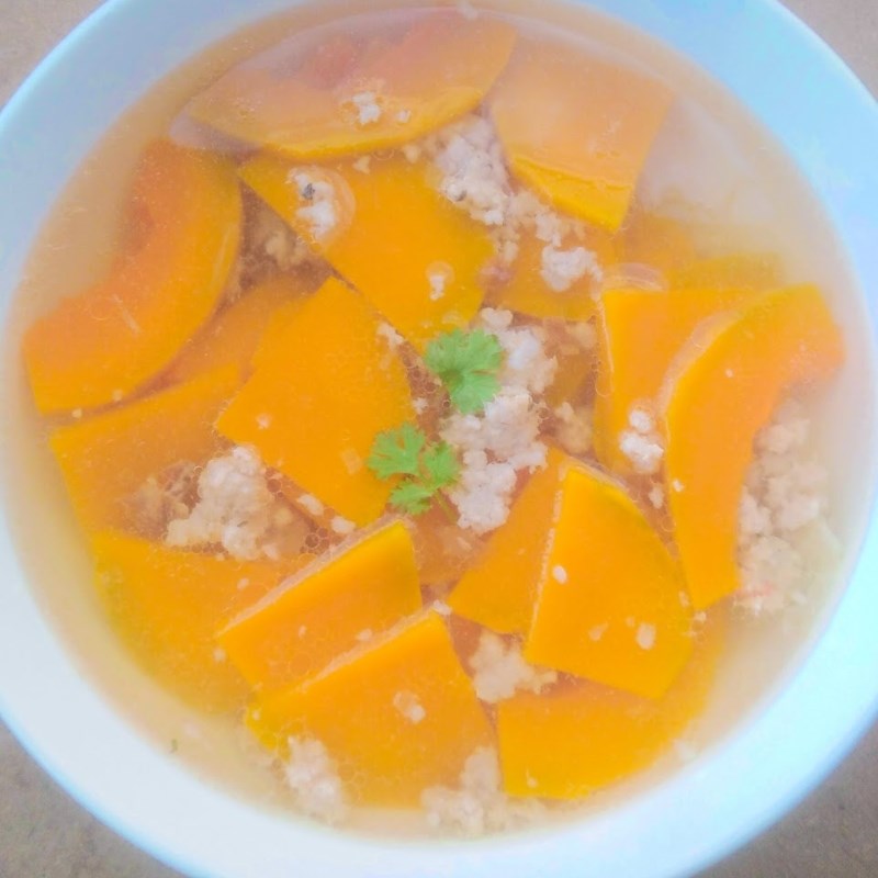 Bước 3 Thành phẩm Canh bí đỏ thịt bằm (công thức được chia sẻ từ người dùng)