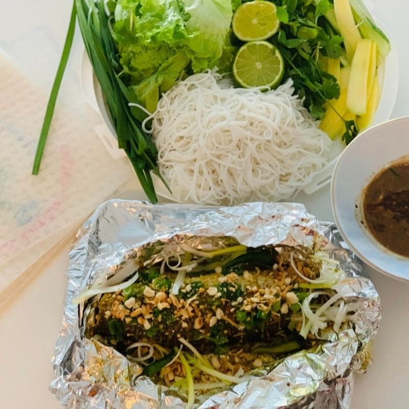 Bước 6 Thành phẩm Cá lóc nướng giấy bạc bằng lò nướng